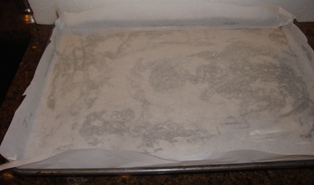 Line a pan with parchment